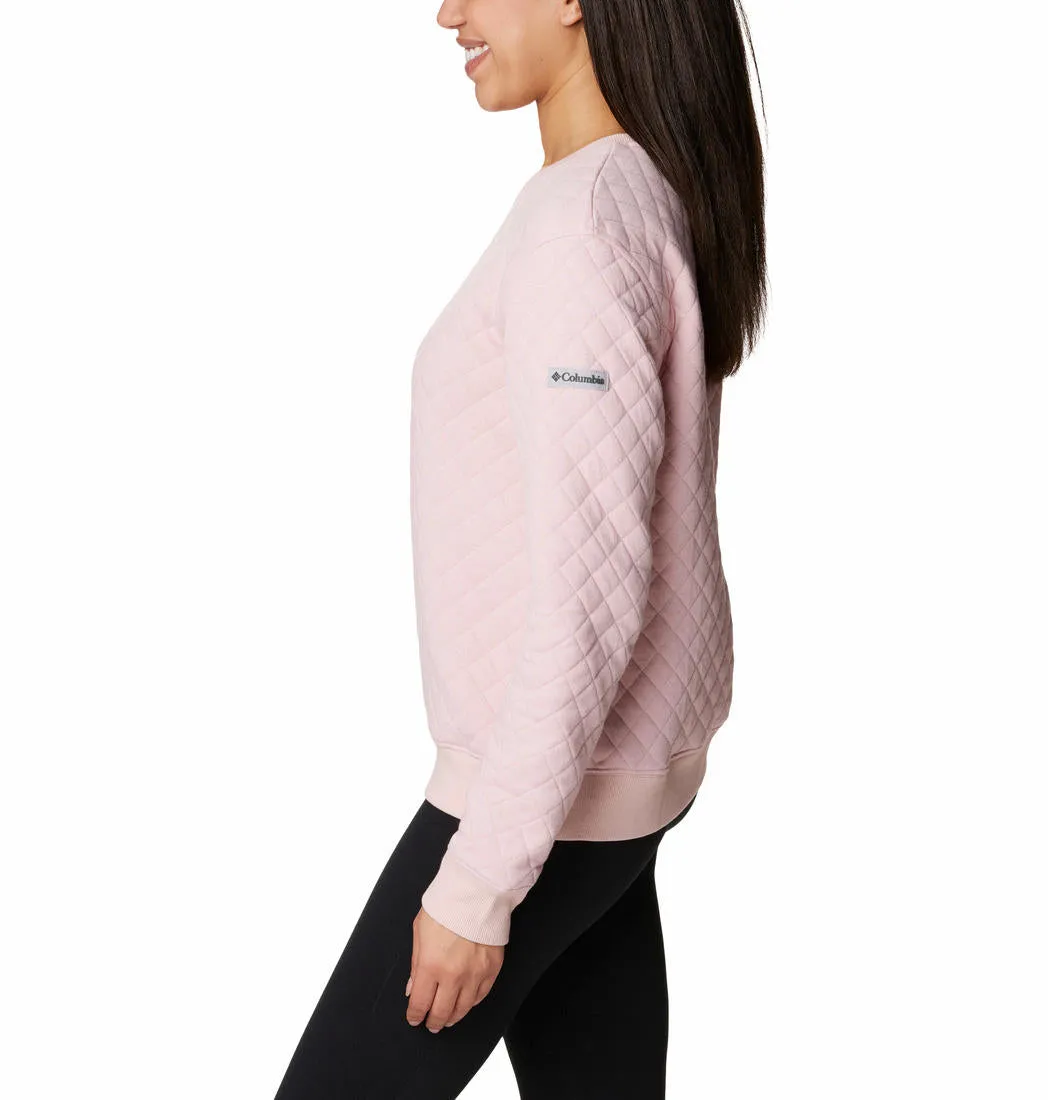 Columbia Women Pink Columbia Lodge Quilted Crew Soft Interior Lining