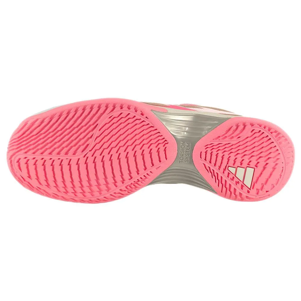 Breathable Knit Construction adidas Women's Avacourt 2 EM - Cloud White/Lucid Pink