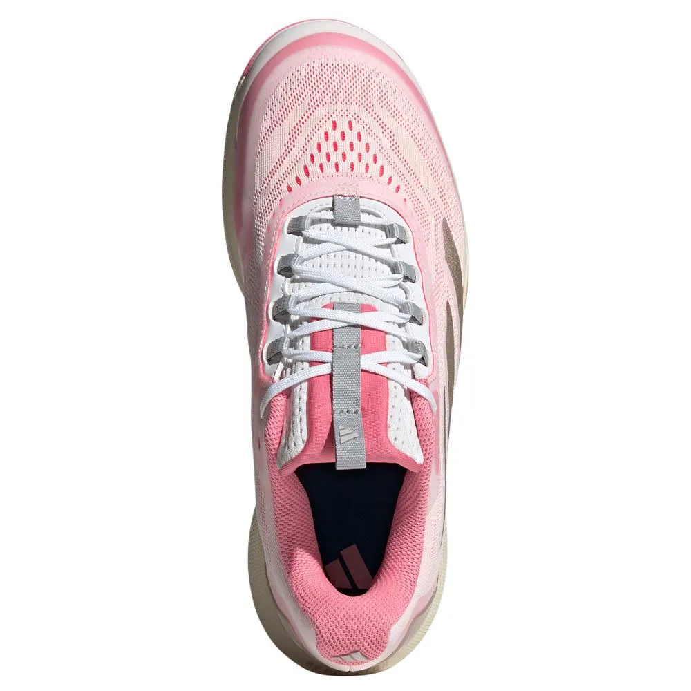 adidas Women's Avacourt 2 EM - Cloud White/Lucid Pink Thermal Regulating Fabric