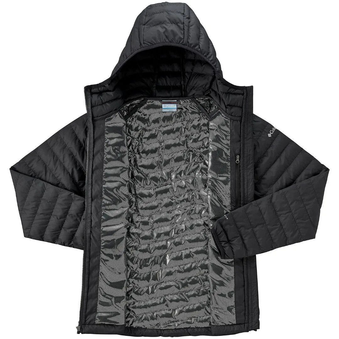 Button Tech Style Columbia Women Black Powder Lite Hooded Jacket
