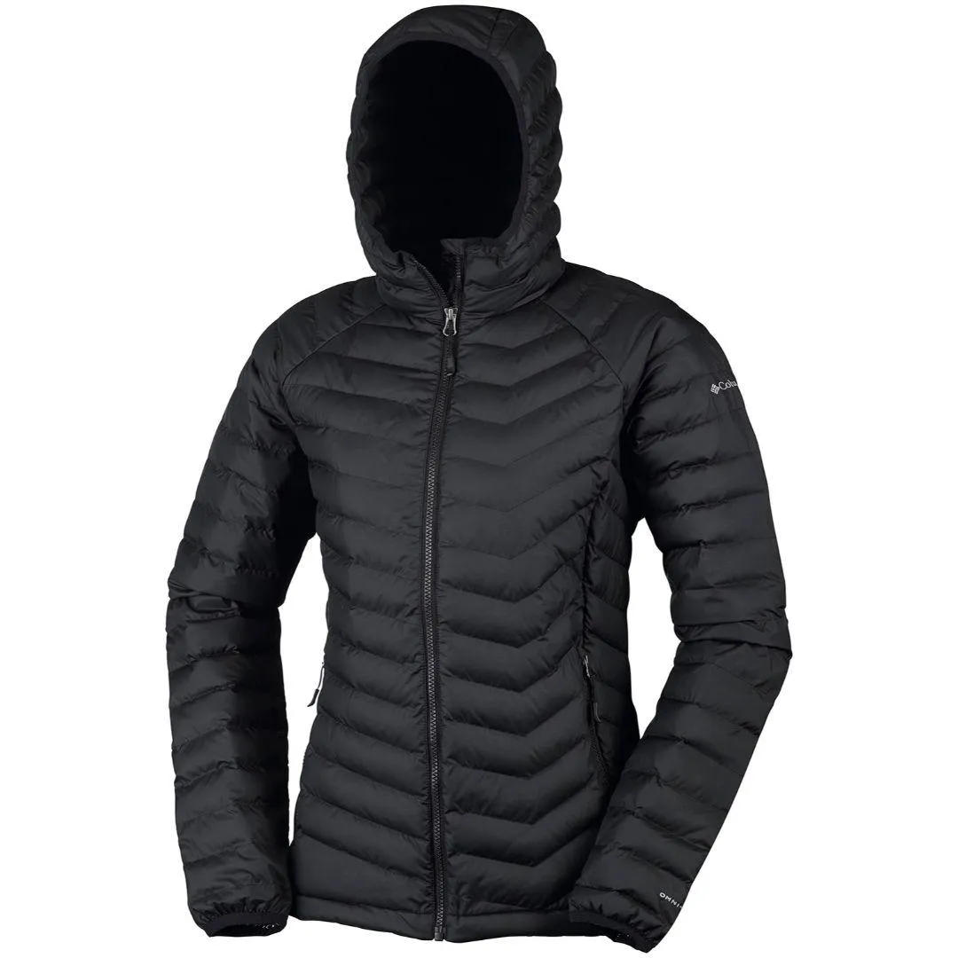 Columbia Women Black Powder Lite Hooded Jacket Cooperate Cozy Touch