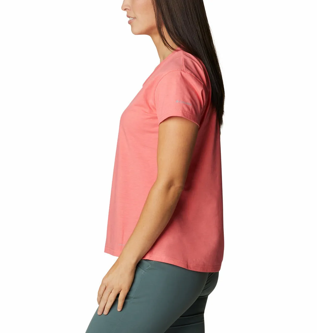 sporty and comfortable Columbia Women Red Sun Trek SS Tee