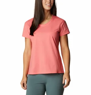 Hydrophobic coating Columbia Women Red Sun Trek SS Tee