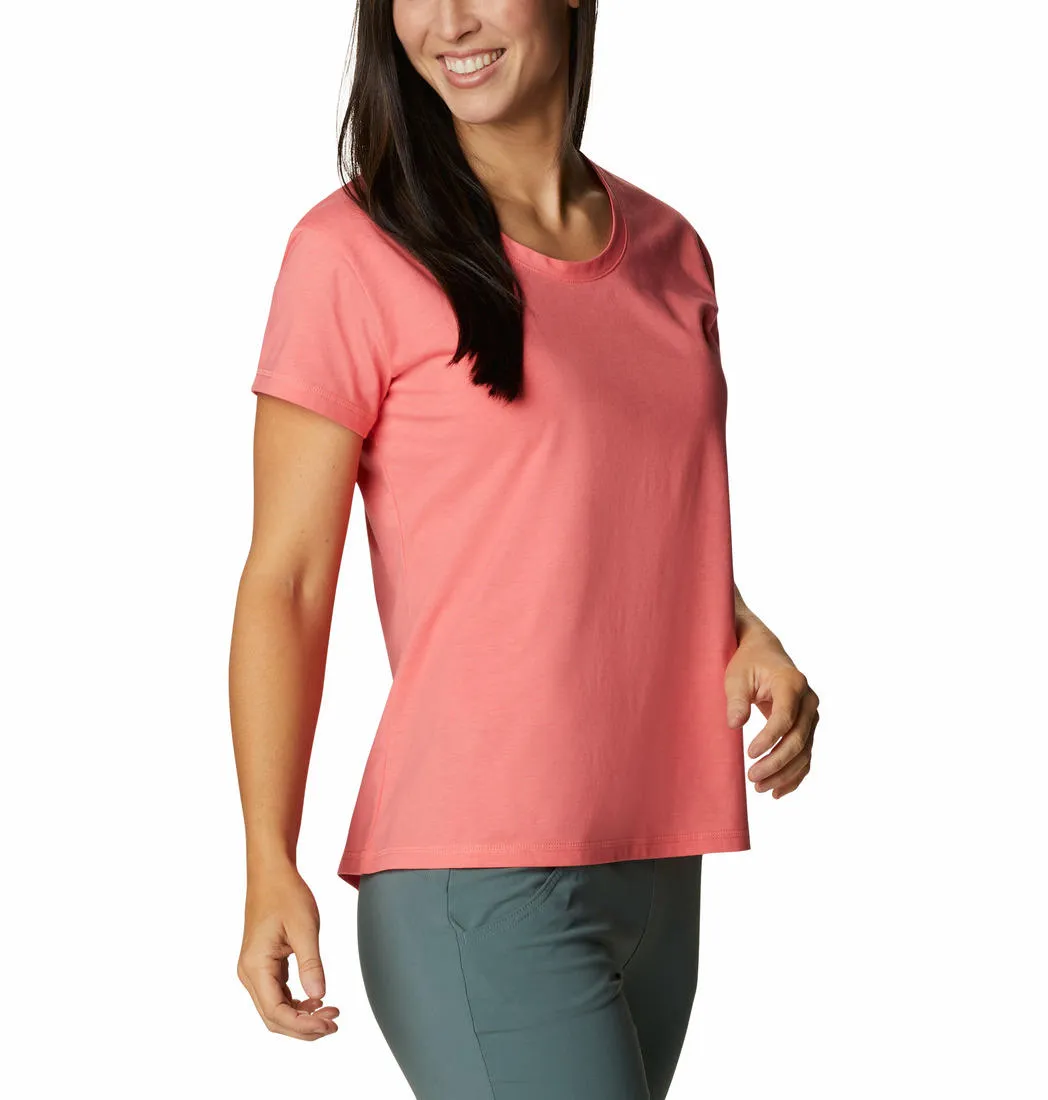 Biodegradable Textile Performance Fit Columbia Women Red Sun Trek SS Tee