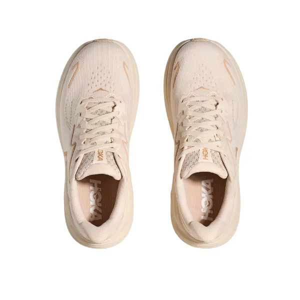 Hoka Women's Clifton 10 Wide Vanilla RubberGrip beginner - friendly