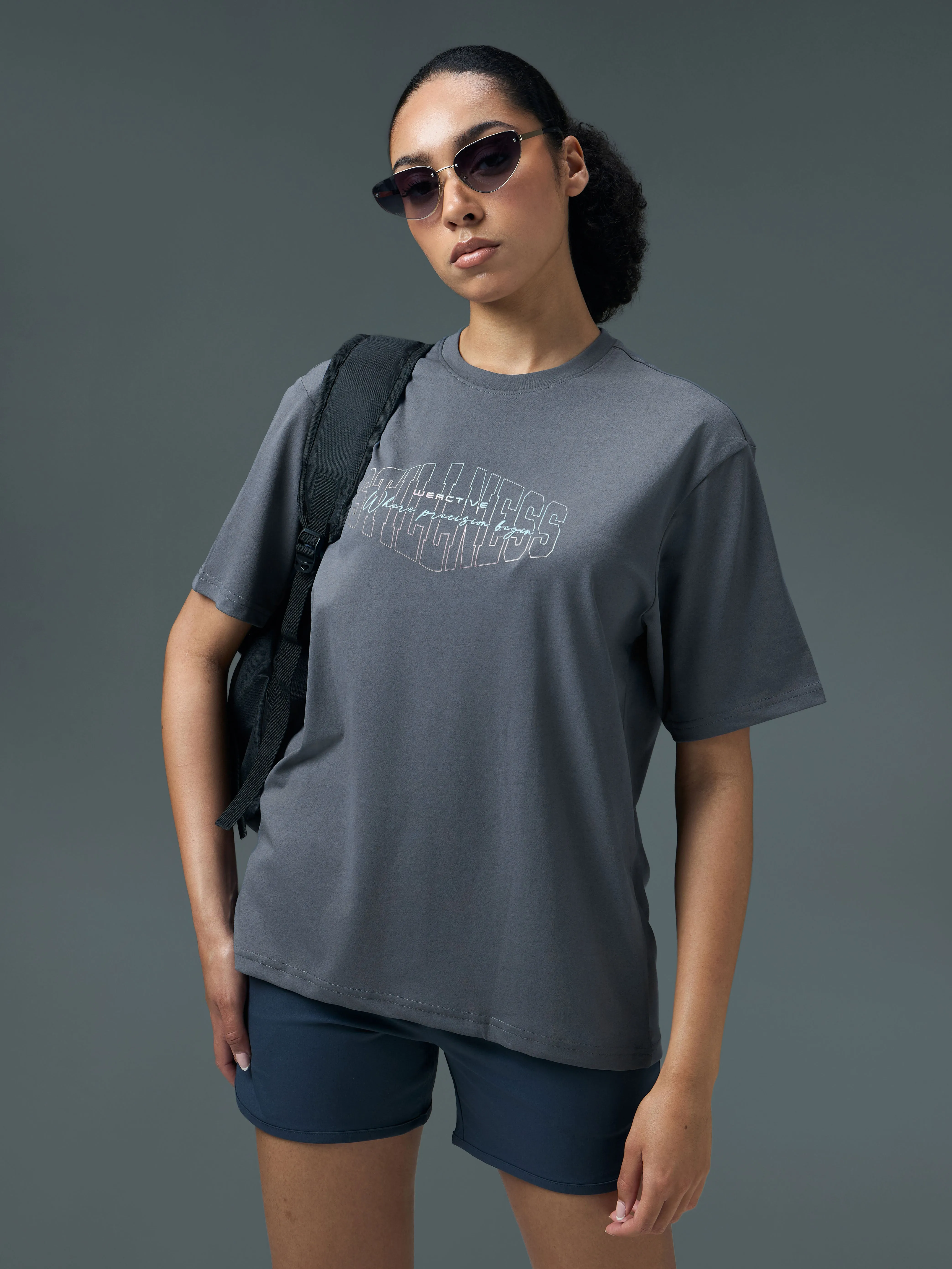 Quick Dry Wear Fit Light Stretch Women Printed Regular Fit Round Neck T-shirt with COTFLEX