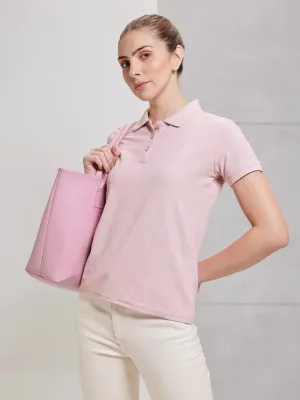Active Style Trend Moisture wicking Women Solid Slim Fit Polo T-shirt with MATPIQ