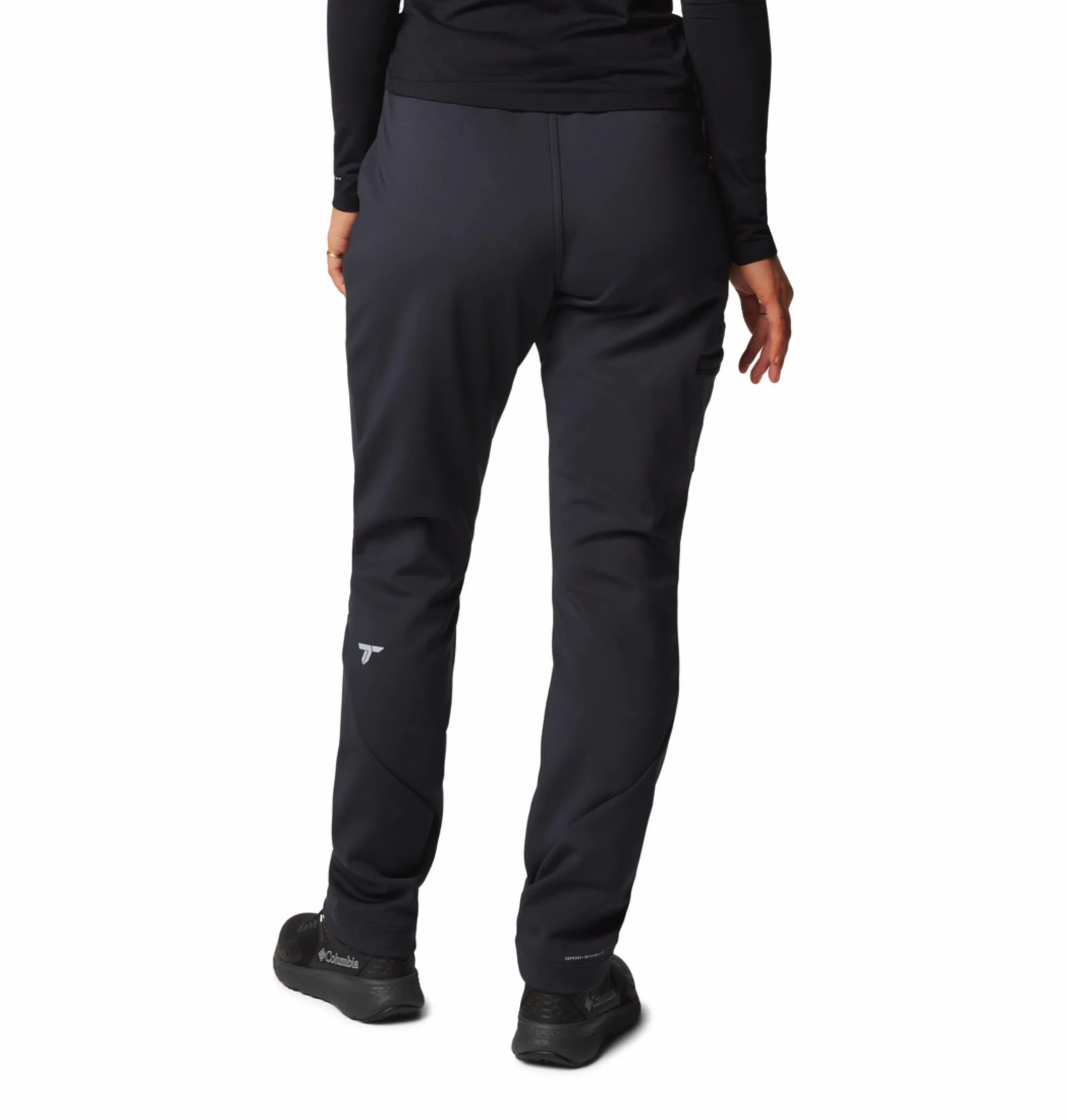 Columbia Women Black OmniShield Vast Canyon Soft Shell Pant Durable Training Wear Non-Slip Support