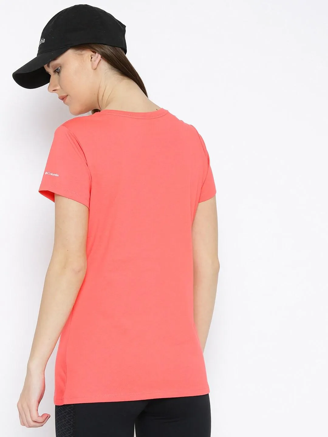 Columbia Women Pink Camp Stamp Performance Tee Street Style Trend