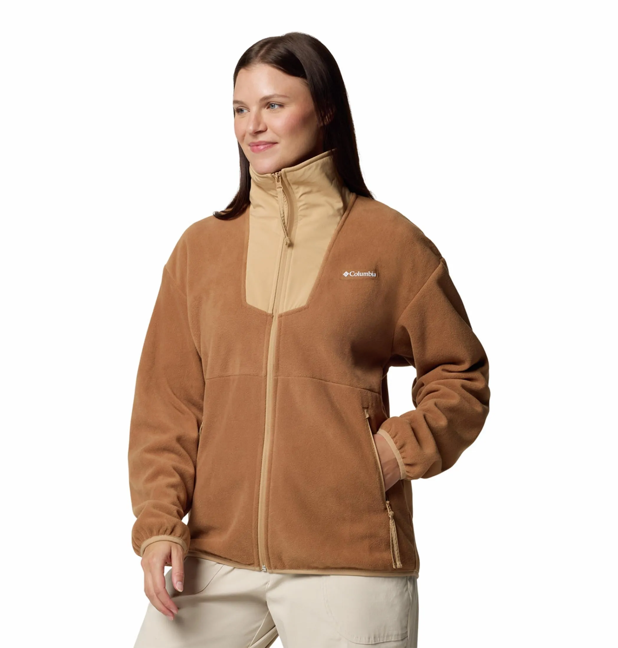 High-quality Vegan Option Columbia Women Brown Sequoia Grove Full Zip Fleece