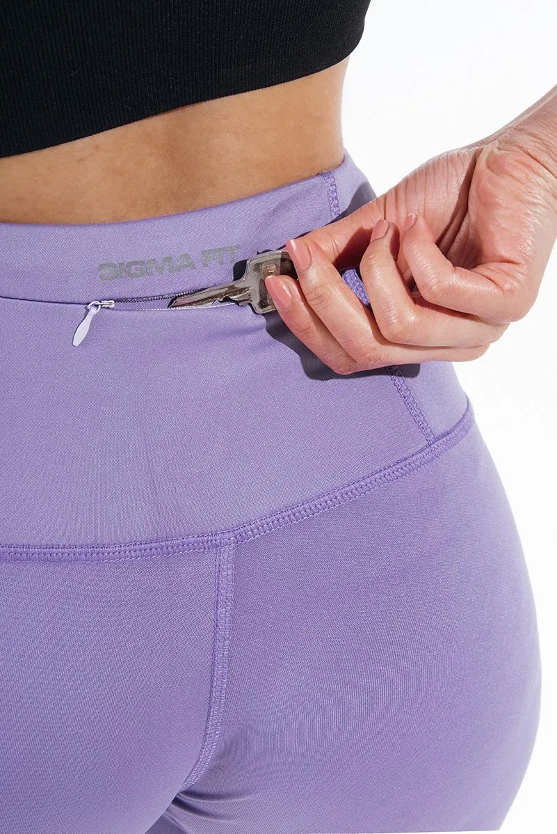 Modular Storage Design Moisture Wicking Lining Paisley Purple Essential Biker Short