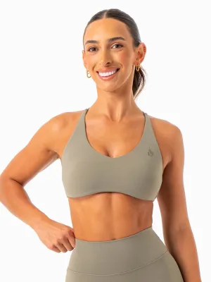 NKD Embody Sports Crop - Desert Sage Non slip grip Pilates practitioners
