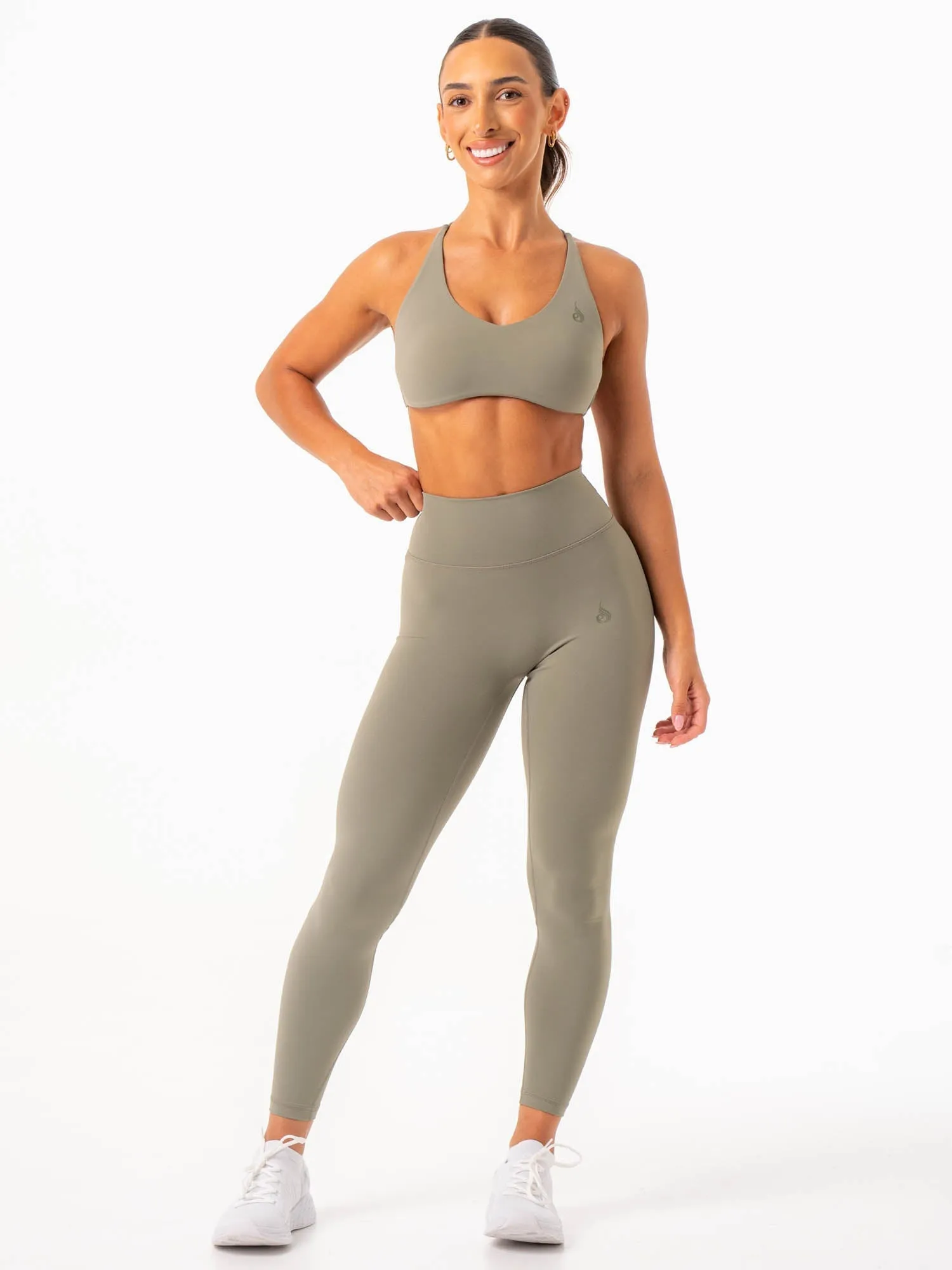 NKD Embody Sports Crop - Desert Sage Wide Underband Support