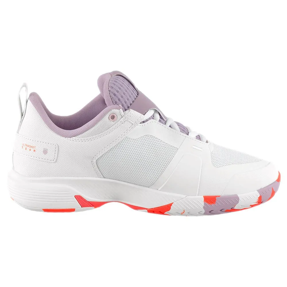 Shock Absorbing Moisture wicking K-Swiss Women's Ultrashot Team - White/Orchid Petal