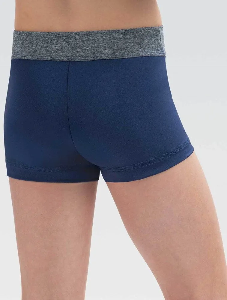 Fade Resistant Material GK Heather Blue Sapphire Micro Mini Shorts
