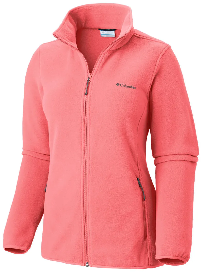 Columbia Women Orange Fuller Ridge Fleece Jacket Magnetic Closures Taste