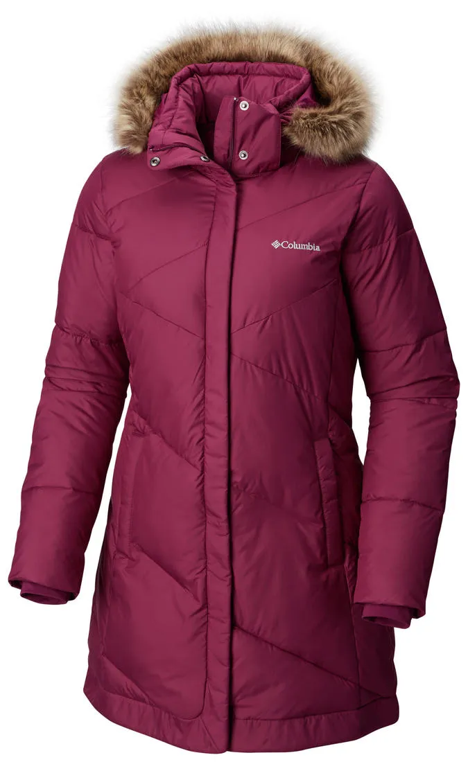 Columbia Women Maroon Snow Eclipse Mid Jacket Flexible Movement