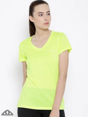 Soft Fit Wear Columbia Women Yellow Tech TrekShort Sleeve Shirt
