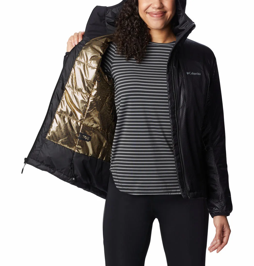 Bonded Shoulder Guards Columbia Women Black Arch Rock II Hooded Jacket