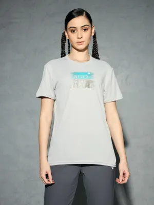 Women Printed Slim Fit Round Neck T-shirt with TECHNOCOOL  Slim Fit Design Flexible Shoulder Seams