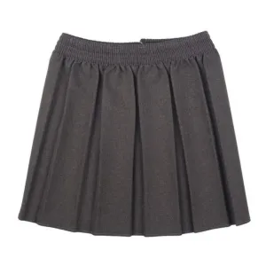 Inverted Pleats Girls Box Pleated Skirts- Grey, Black, Navy, Maroon