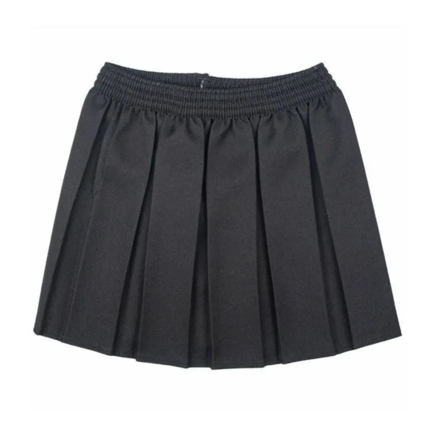 Girls Box Pleated Skirts- Grey, Black, Navy, Maroon Fresh Texture Minimalist Style