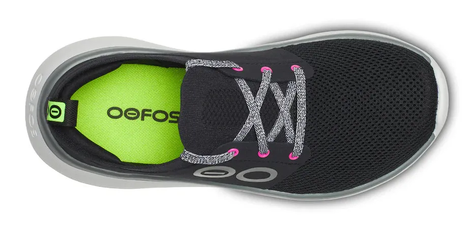 OOFOS OOMY STRIDE WOMEN'S BLACK/WHITE foot - friendly shoes long - distance endurance