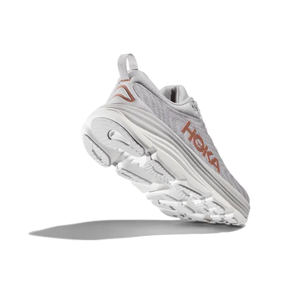 HOKA Women's Gaviota 5 Wide Harbor Mist/Rose Gold heel cup