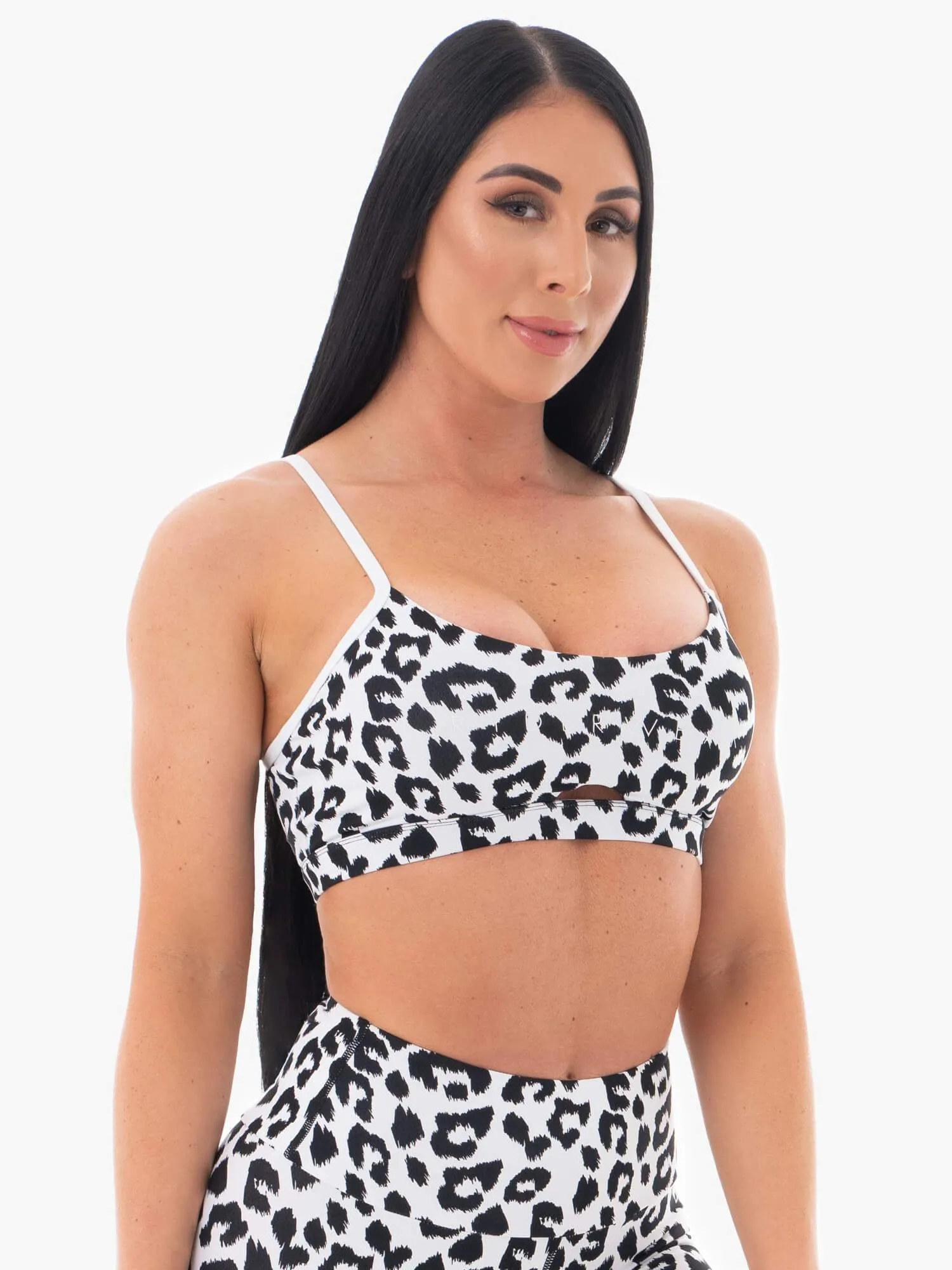 Bounce Reduction Technology Easy Material Animal Sports Bra - Snow Leopard