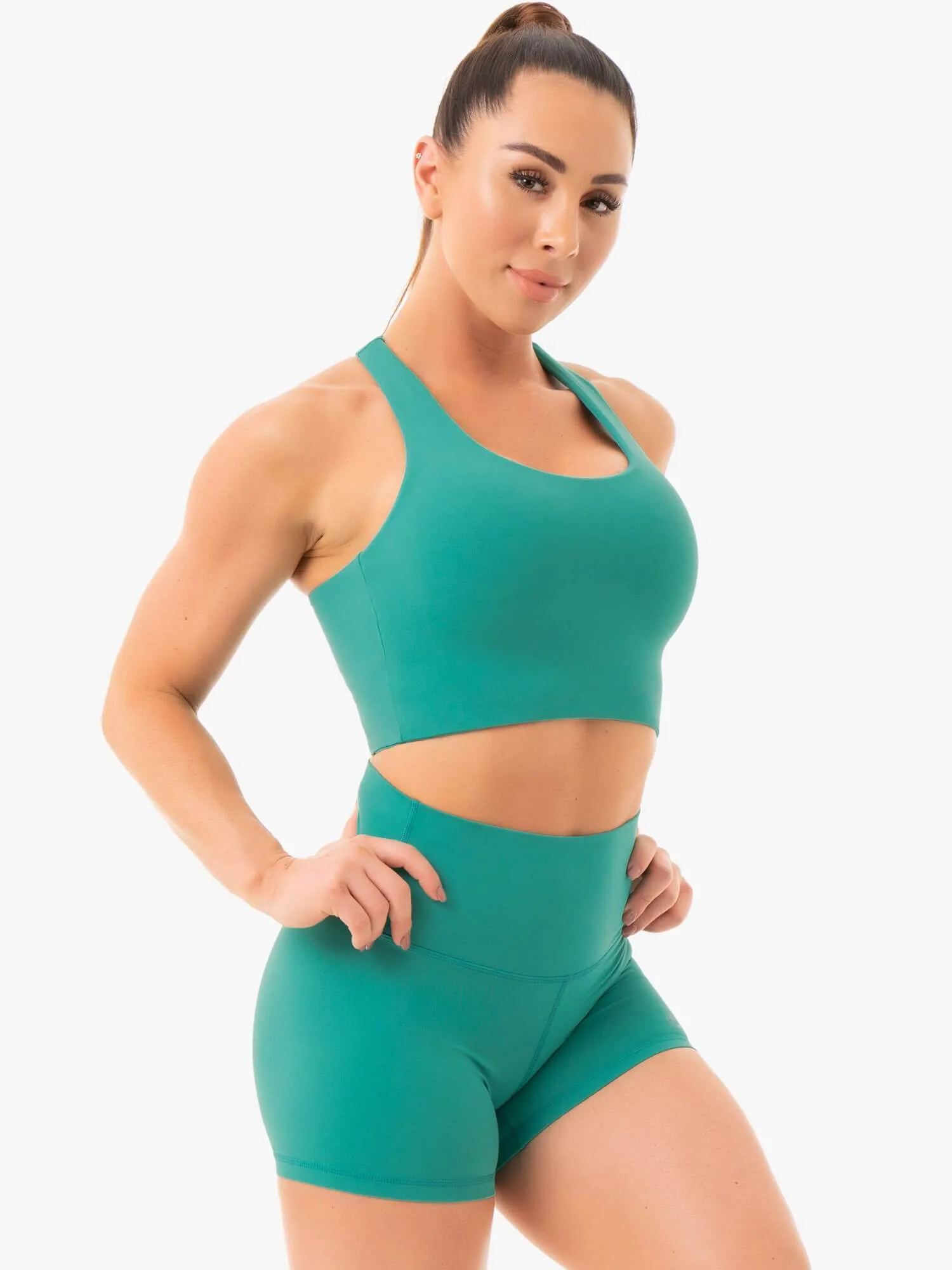 NKD Sports Bra - Turquoise Layered Moisture Control