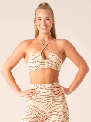 Elastic seams Different sizes Unstoppable Sports Bra - Vanilla Zebra