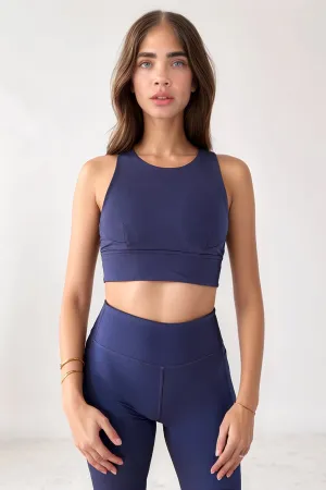 Hiking groups Durable Material All day Fit Sports Bra Deep Cobalt