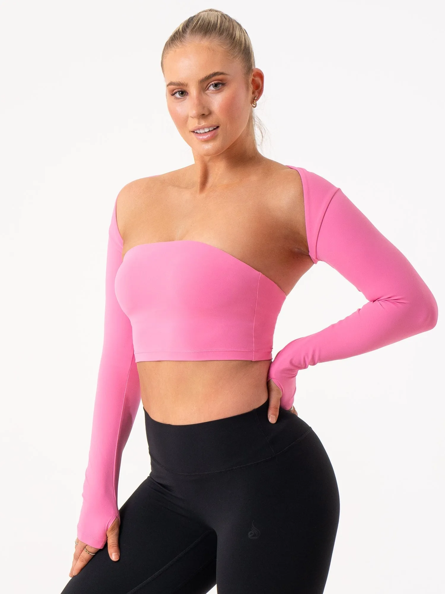 Reinforced Stress Points Performance Wear NKD Strapless Tank Bra - Pink