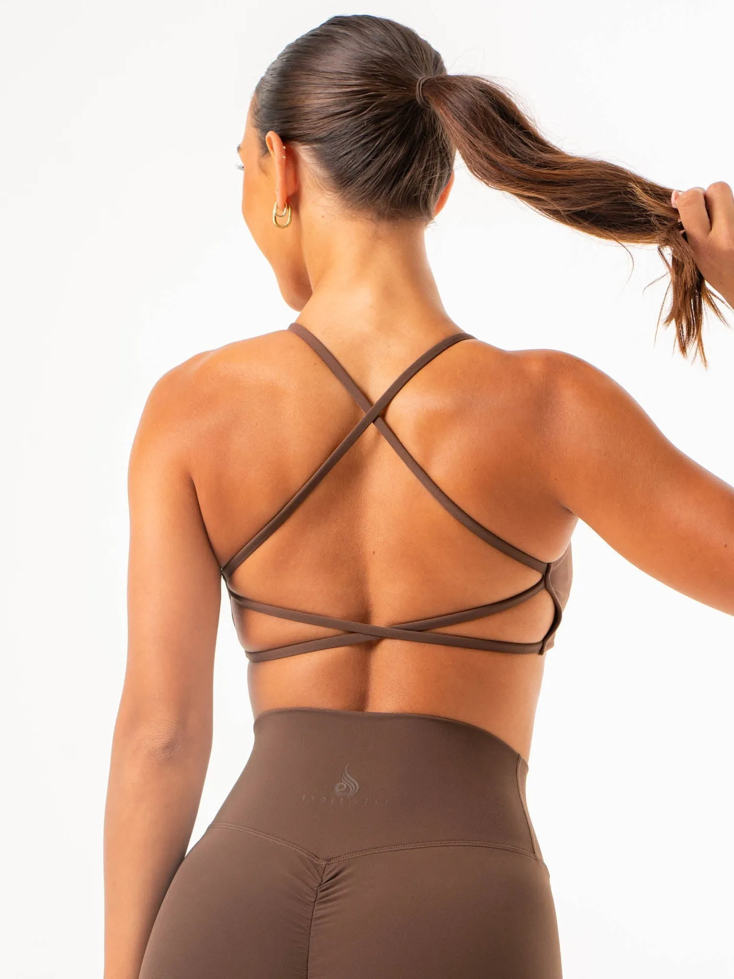 Maternity NKD Embody Sports Crop - Chocolate