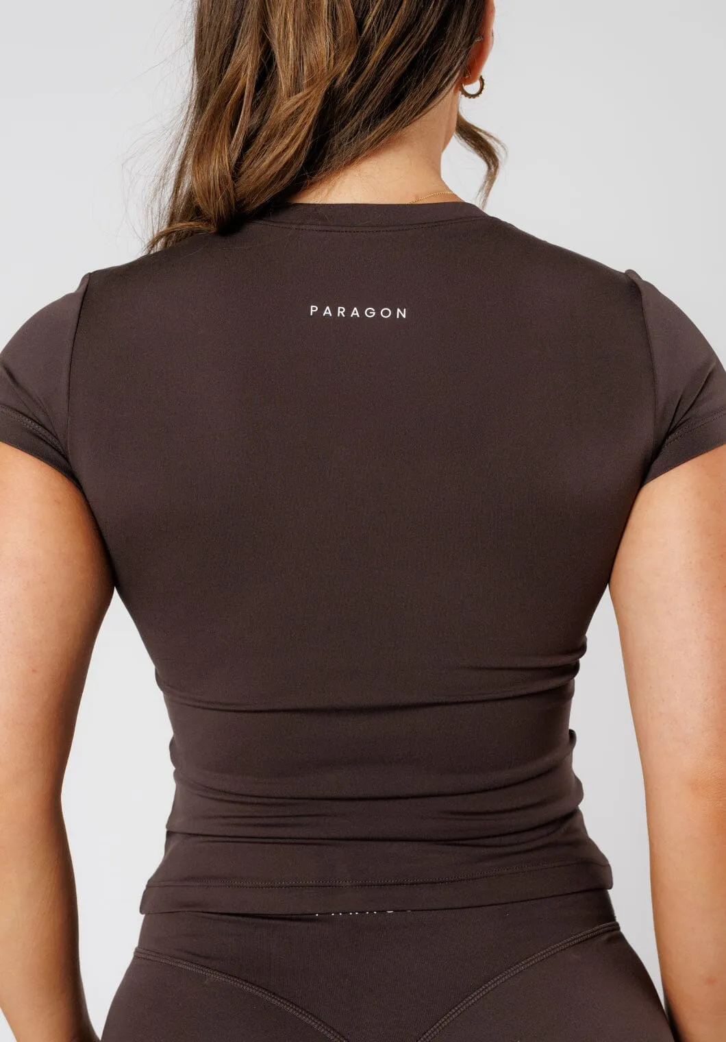 Soft and Cozy Reluna? Full Length Short Sleeve Top Espresso