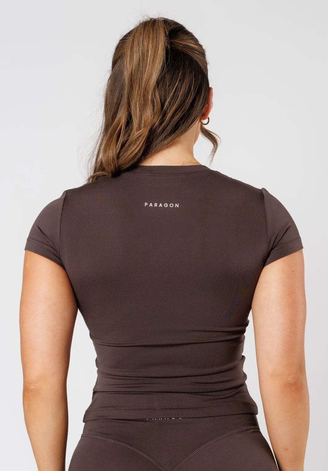 Reluna? Full Length Short Sleeve Top Espresso Soft Base