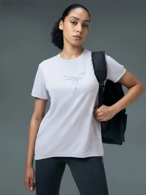 Cozy Fit Wear Women Printed Regular Fit Round Neck Sports Tee with TECHNOCOOL 