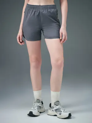 Women Solid Regular Fit Shorts with TS FLEXI Denim shorts