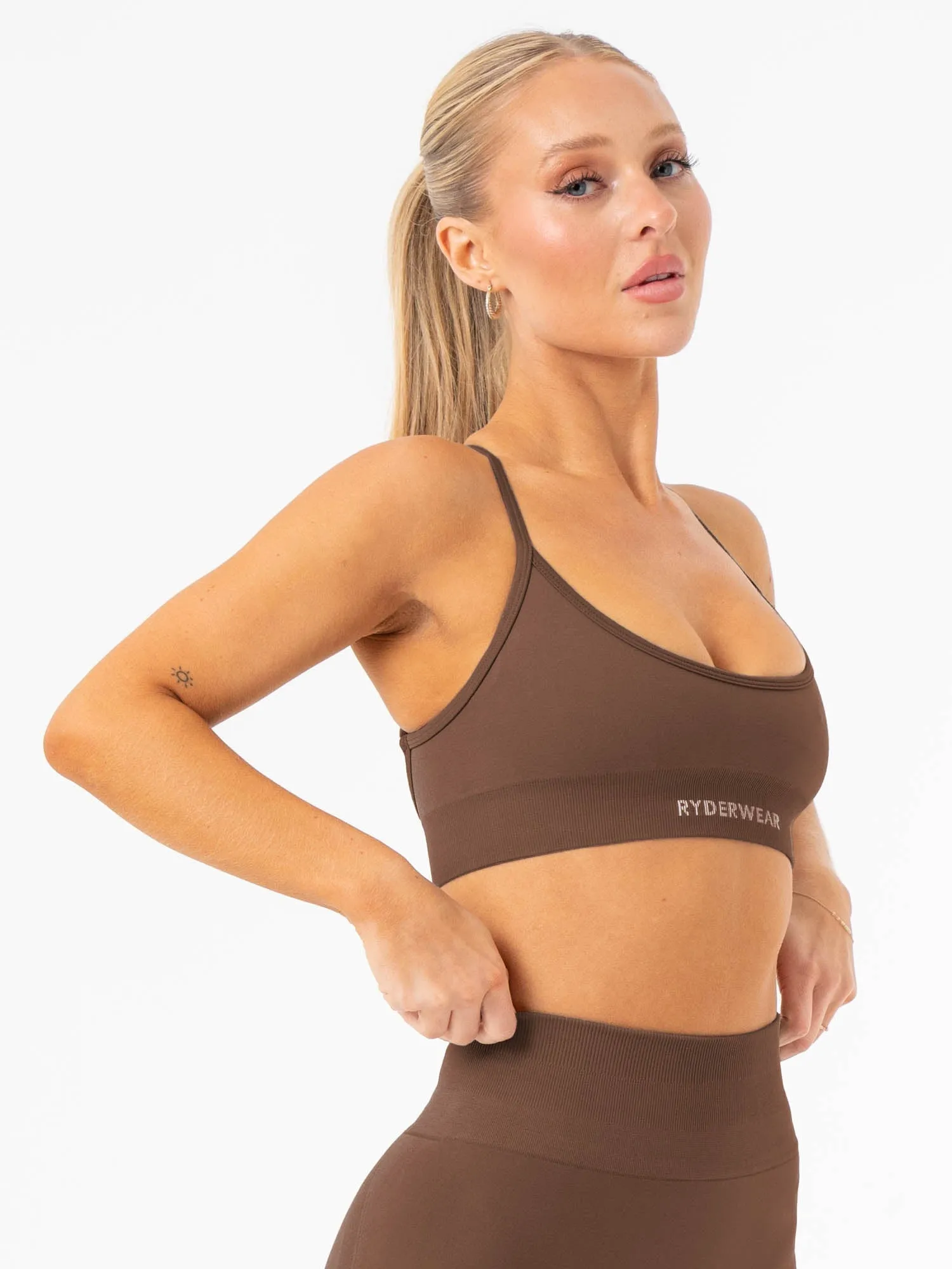 Soft Silk Lift 2.0 Seamless Sports Bra - Espresso