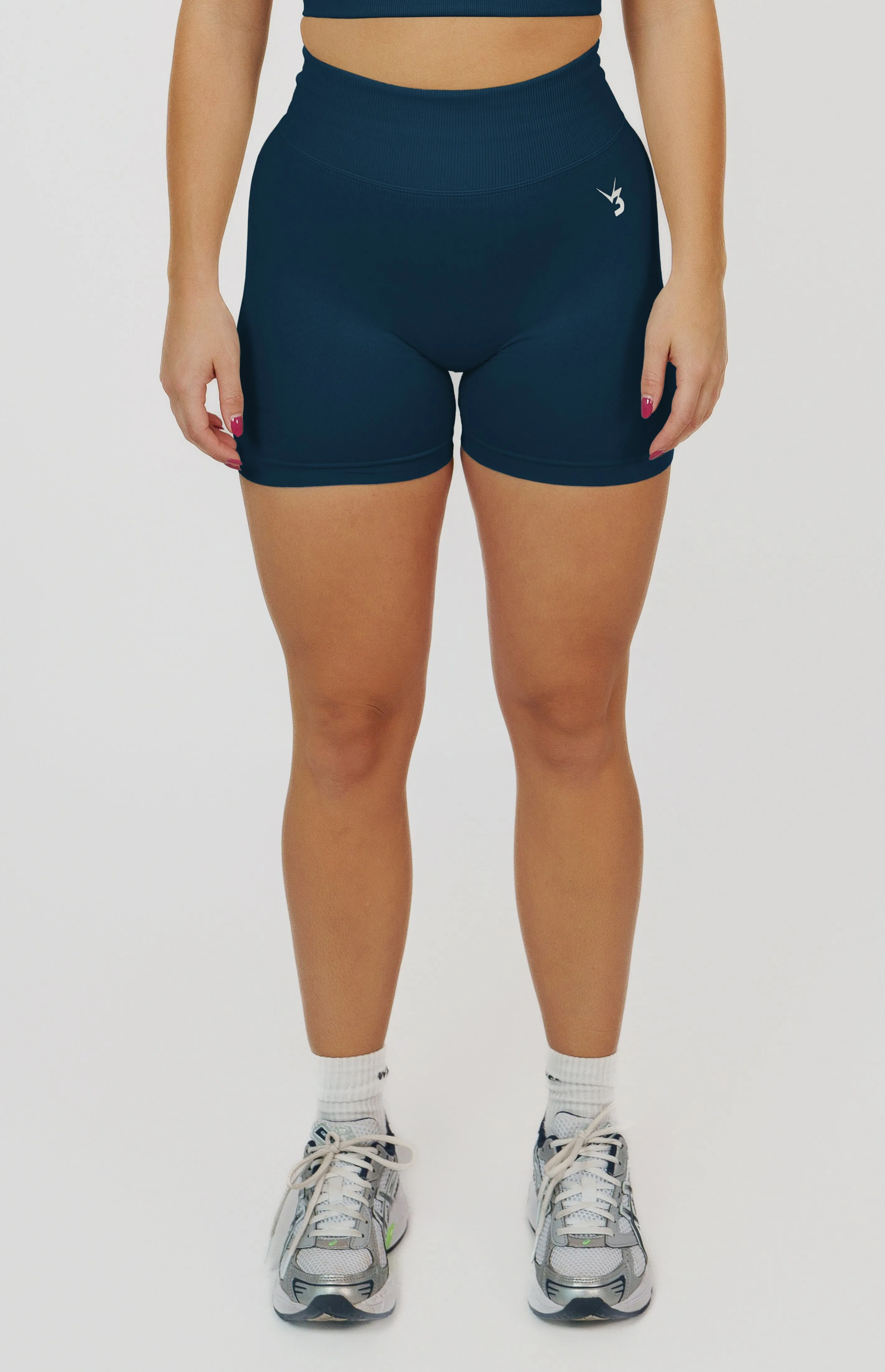 Sweat Wicking Technology petite size Form Seamless Scrunch Shorts - Deep Turquoise