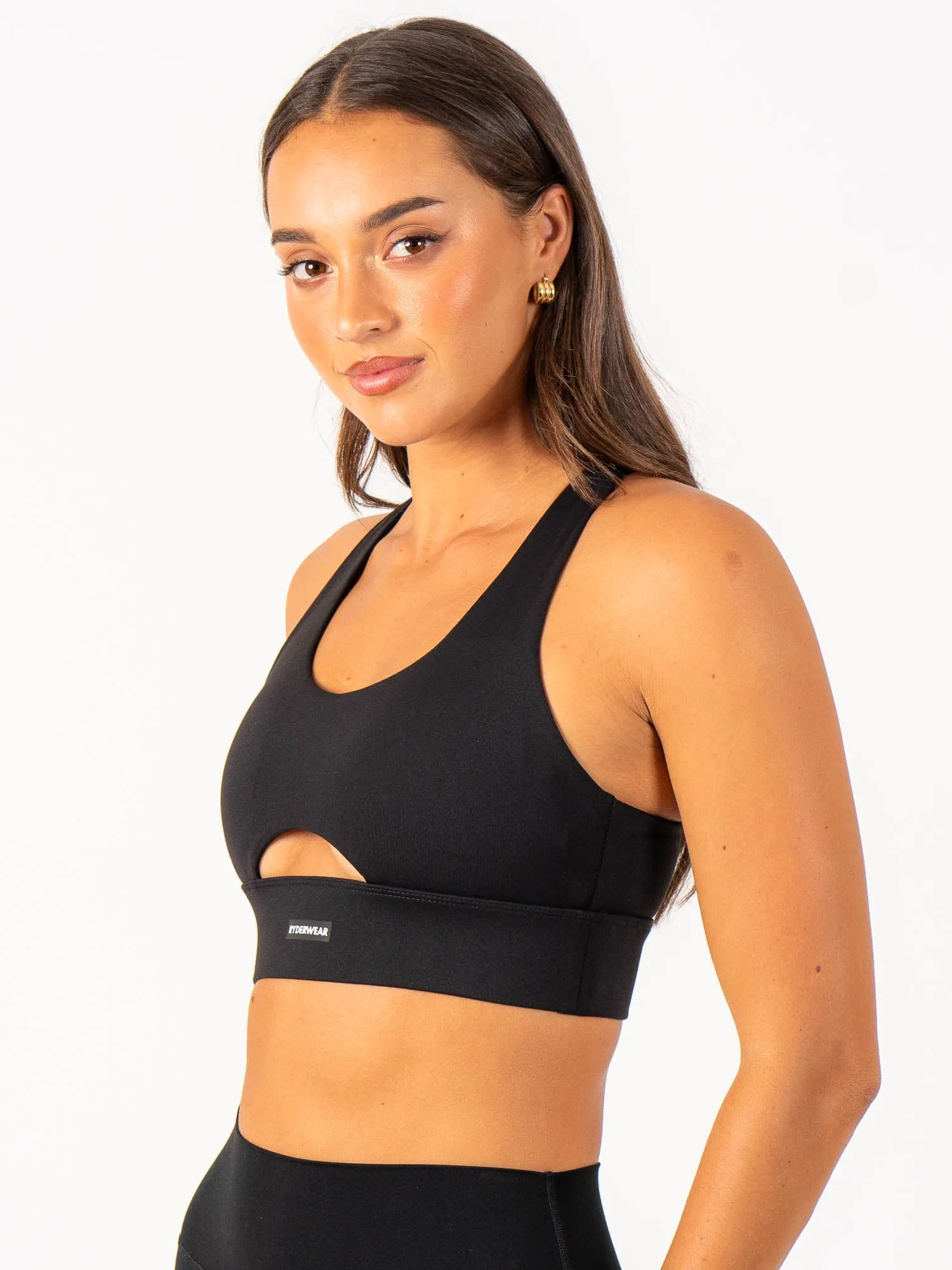 Base Racer Back Sports Bra - Black Simple workout outfit