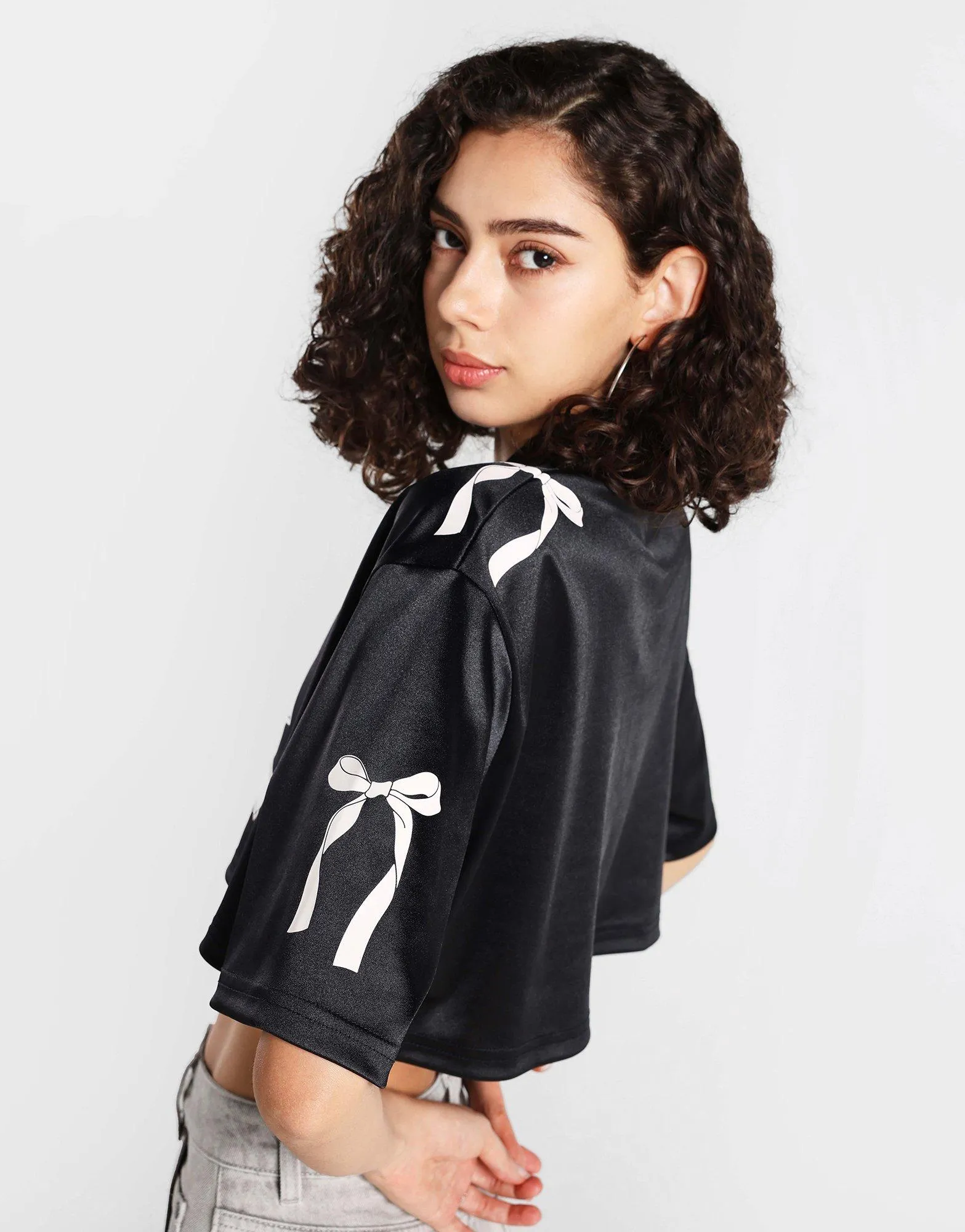 Bow Jersey T-Shirt Relaxed Comfort Wear