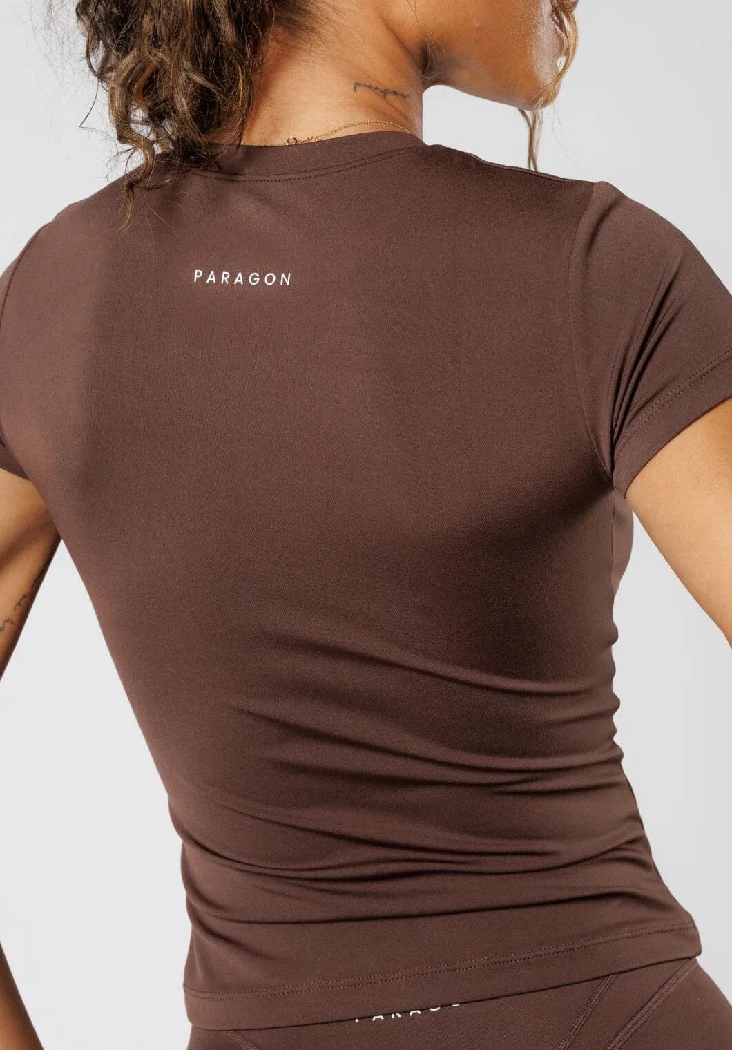 School Uniform Reluna? Full Length Short Sleeve Top Walnut