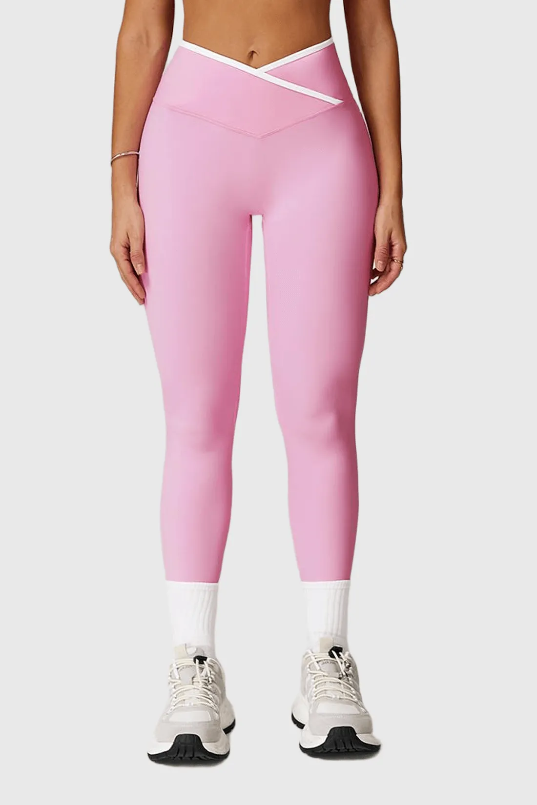 High Waist Colorblock Flared Yog Leggings Dynamic Fit