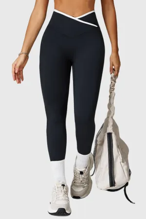 Fitness Friendly High Waist Colorblock Flared Yog Leggings