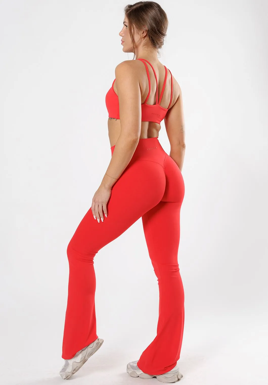 Structured Waistband Quick Dry All Ages RecStretch Original Sculptseam? Plus Essential Flare Legging 34" Fire Sign