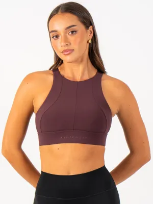 Reset High Impact Sports Bra - Chocolate Comfortable Strap Seamless Material