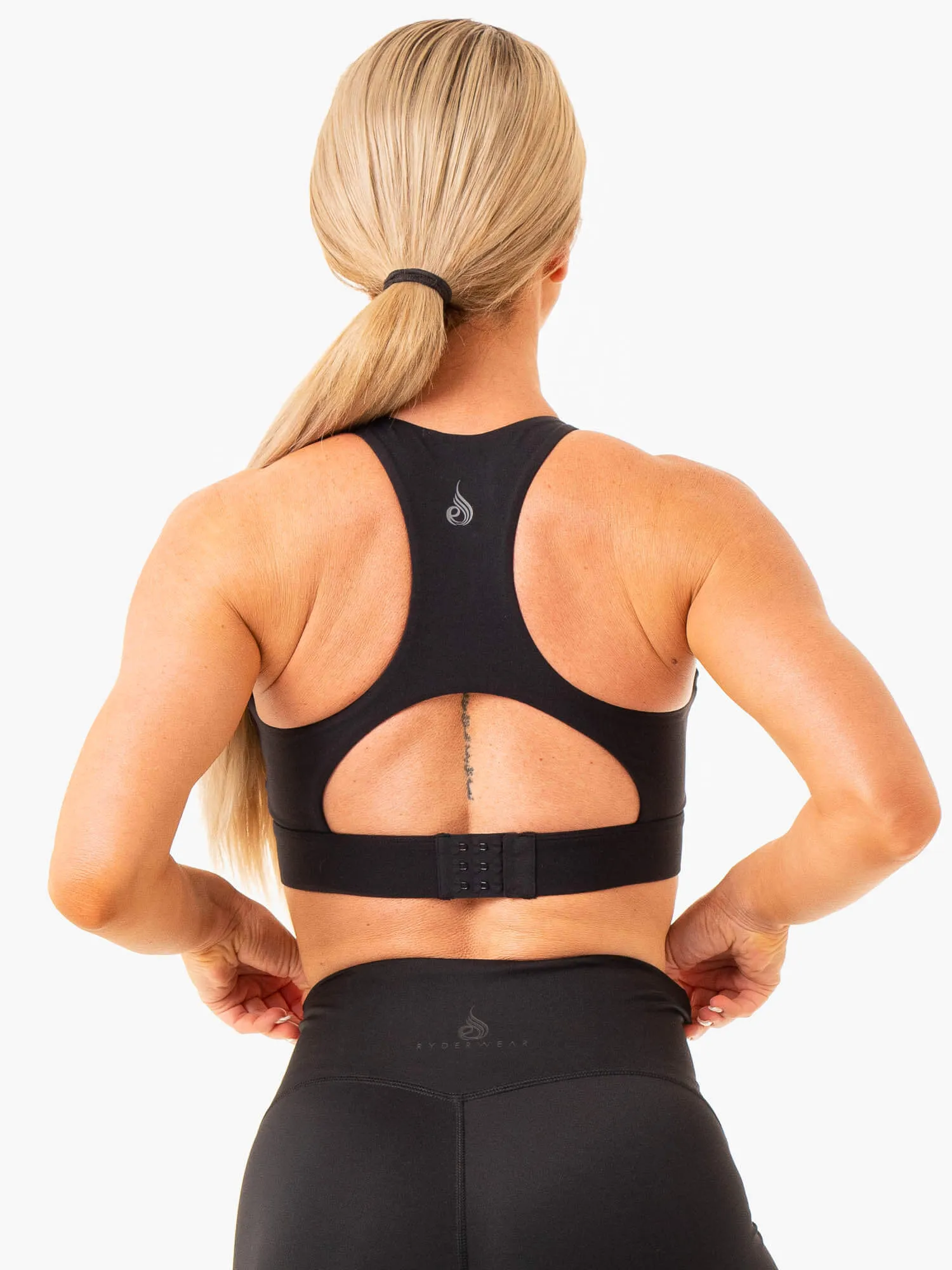 Critical High Impact Sports Bra - Black Smooth Surface Pilates practitioners