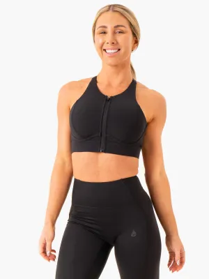 Critical High Impact Sports Bra - Black Comfortable Hold Supportive Back
