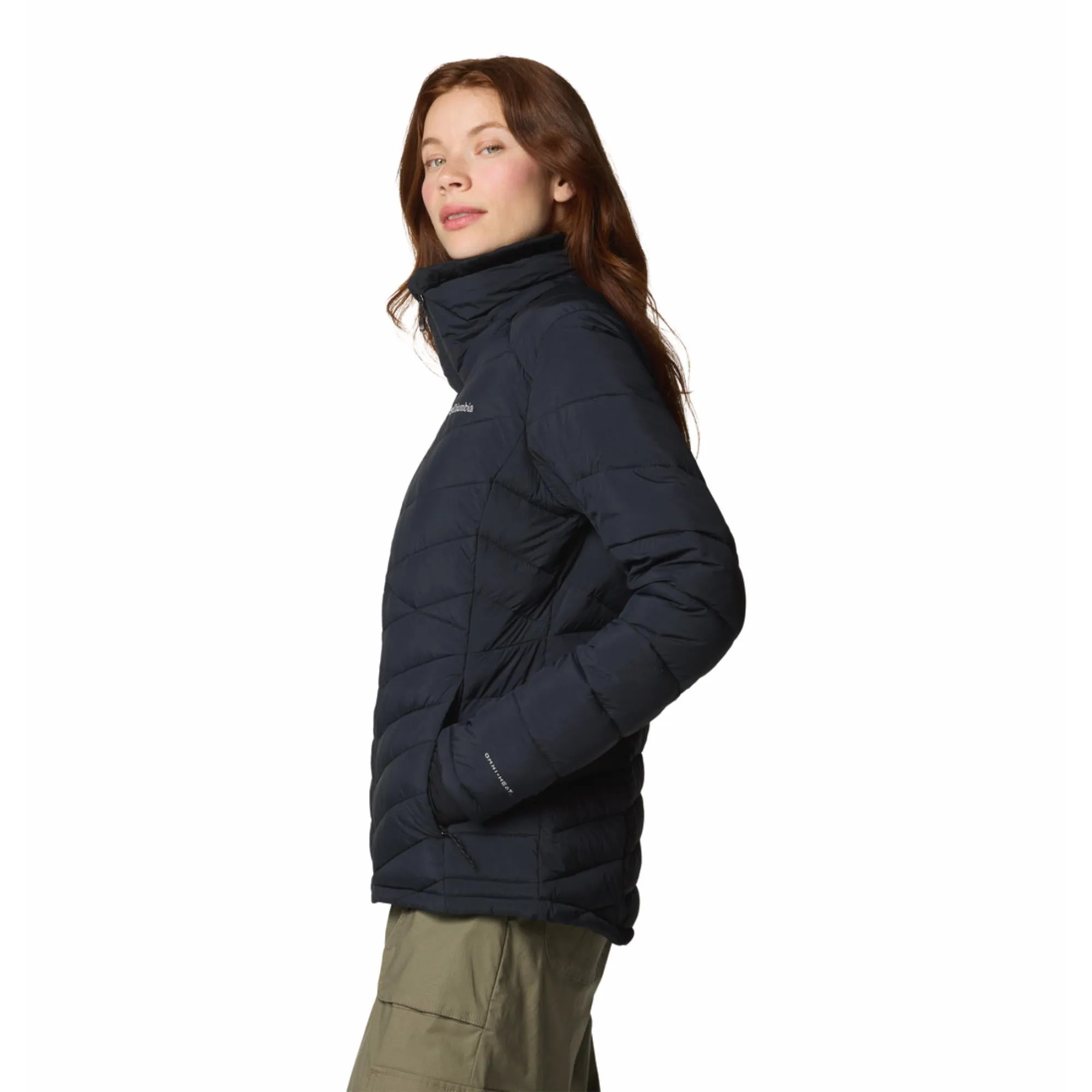 Columbia Women Black Joy Peak II Full Zip Jacket Ribbed Knit Cuffs